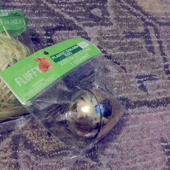 Easter  Bundle of Grass Decorative Bags Golden Eggs - Picture 4 of 8